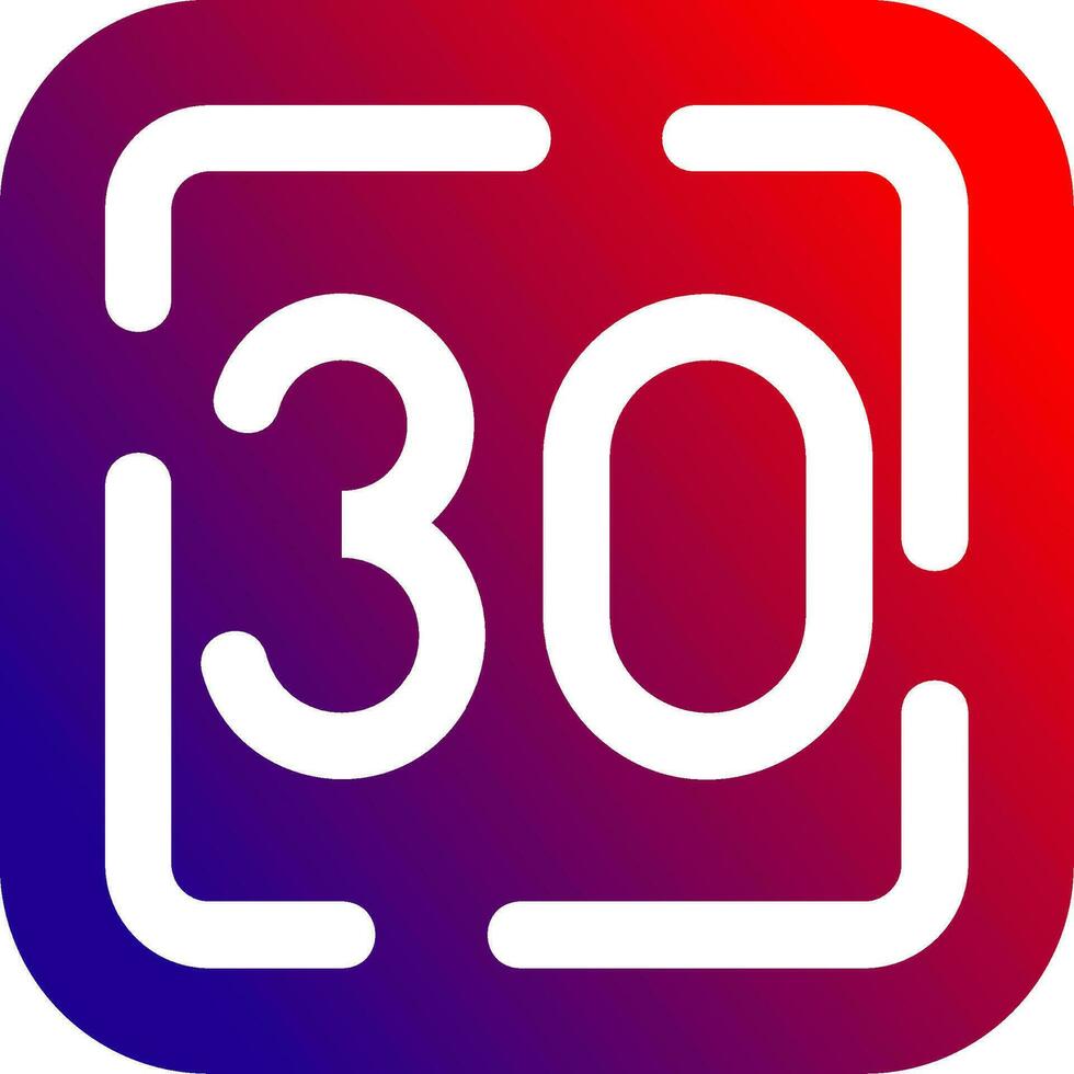 Thirty Solid Gradient Icon 36995105 Vector Art at Vecteezy