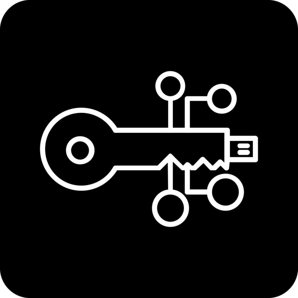 digital llave vector icono
