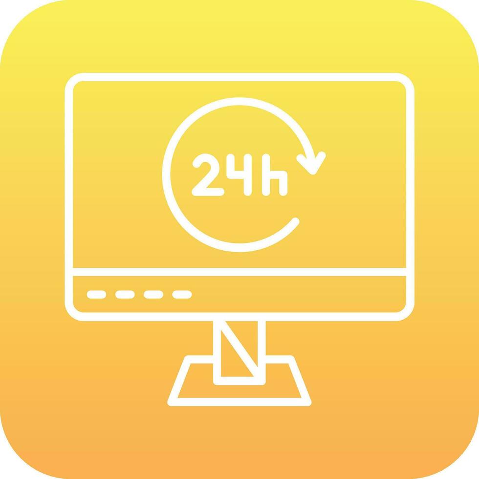 24 Hours Vector Icon