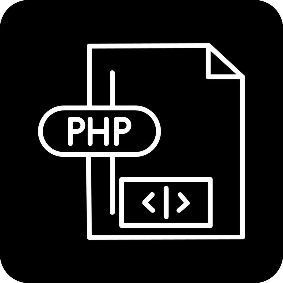 icono de vector de php