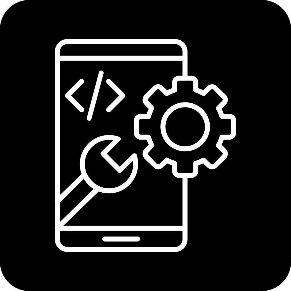 icono de vector de desarrollo de aplicaciones