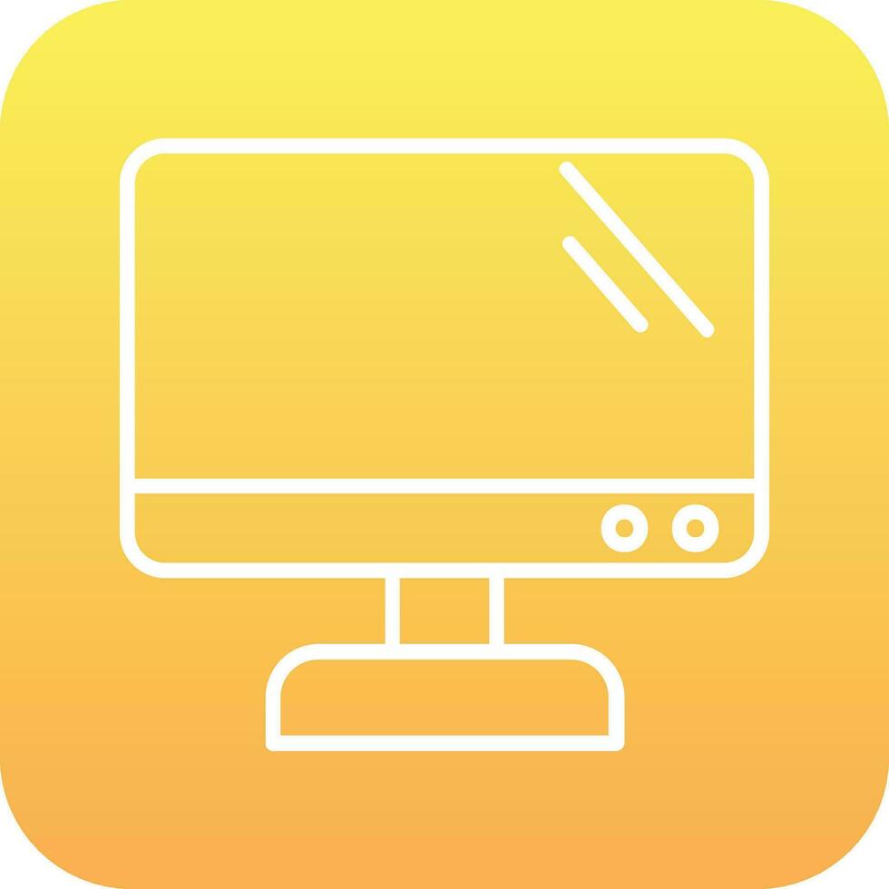 icono de vector de pantalla de monitor