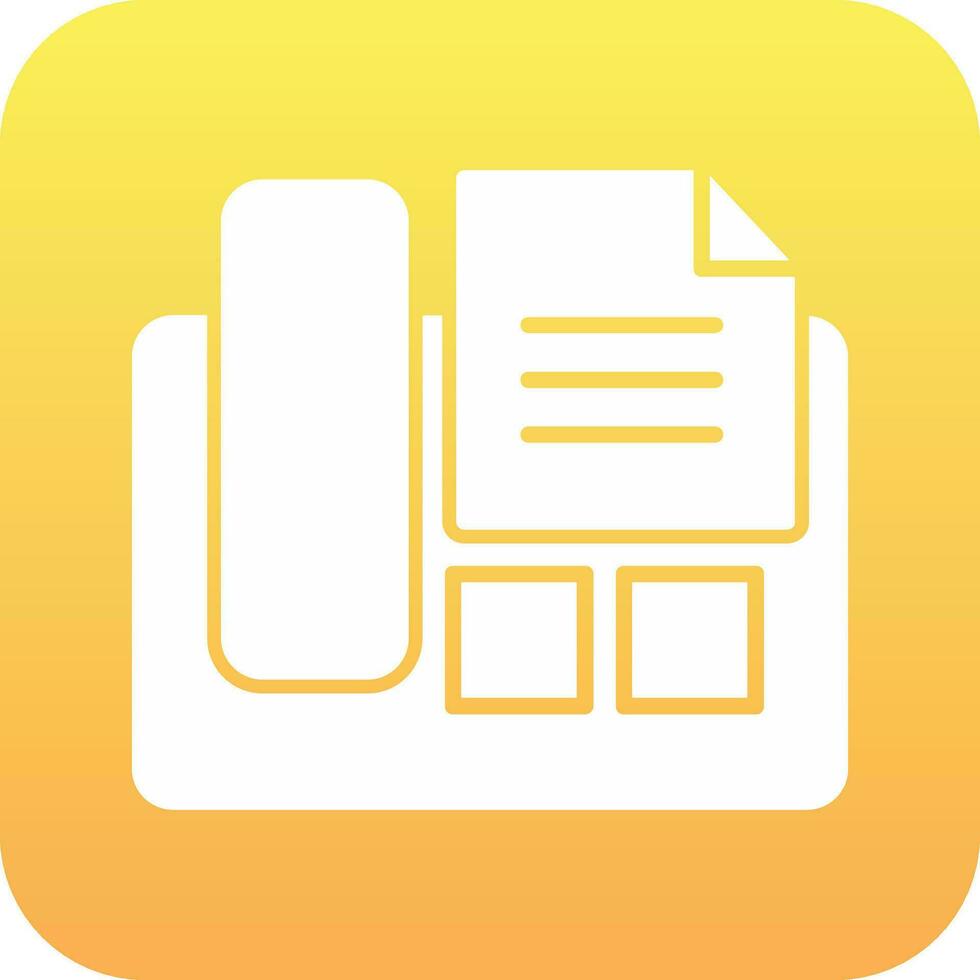 Fax Machine Vector Icon