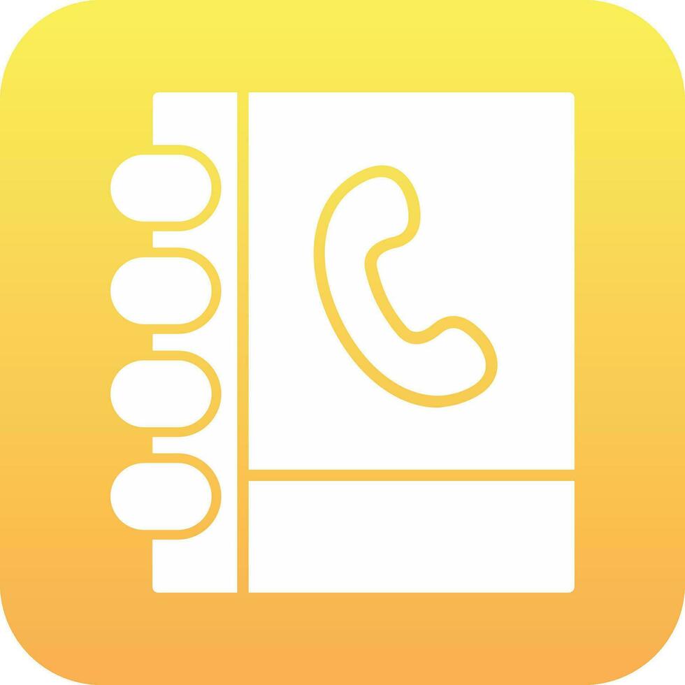 Phone Book Vector Icon