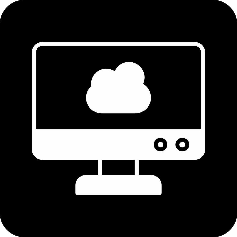 icono de vector de computación en la nube