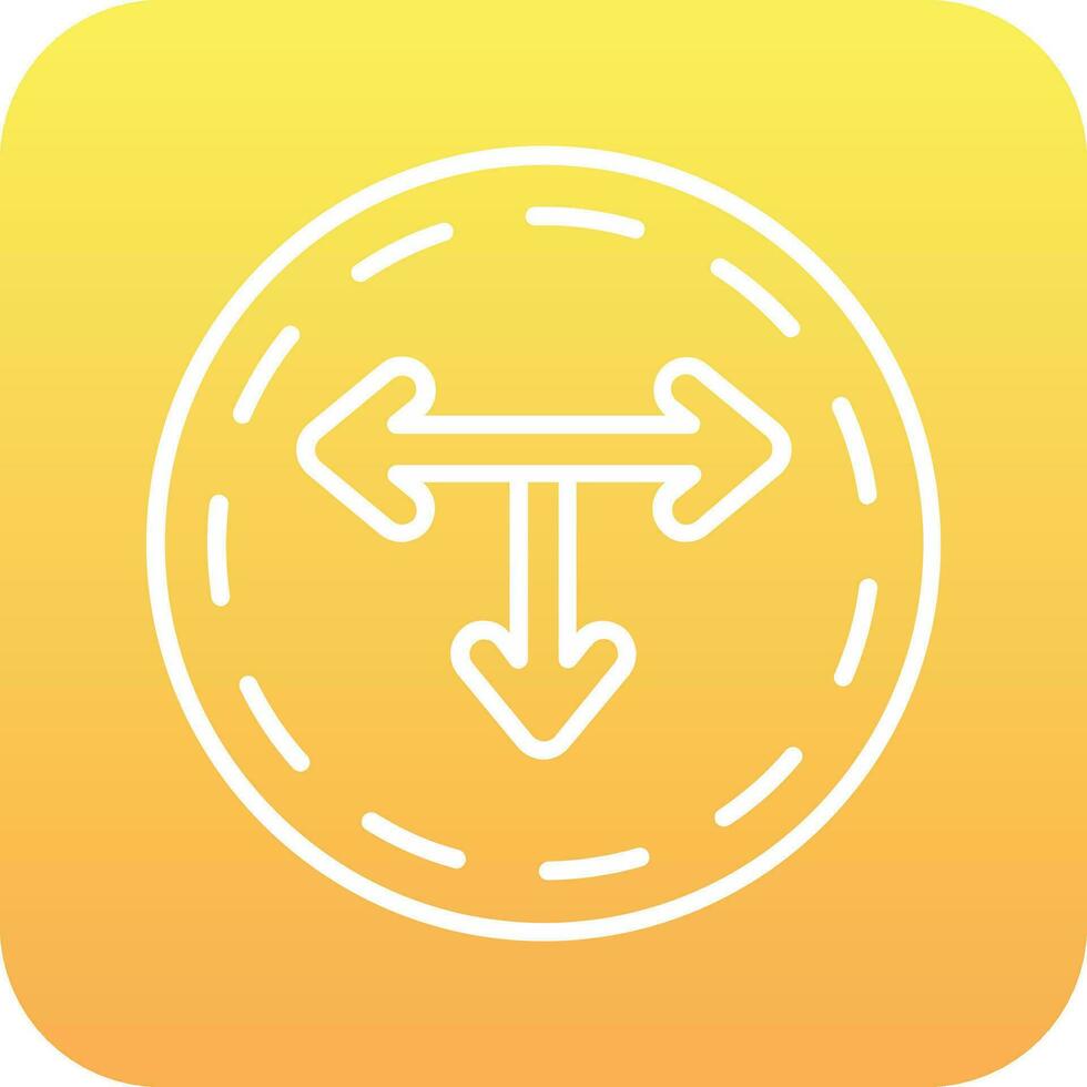 T Junction Vector Icon