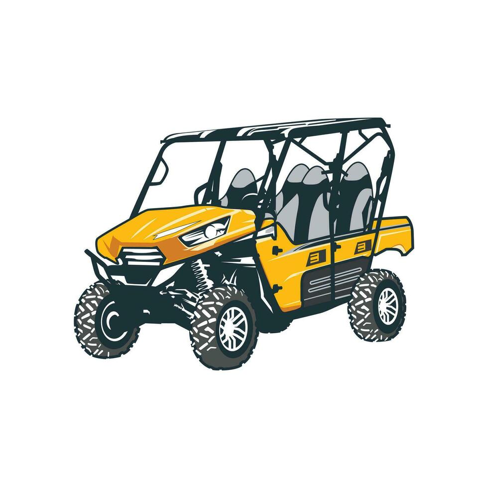 outdoor kawasaki teryx4 vector illustration