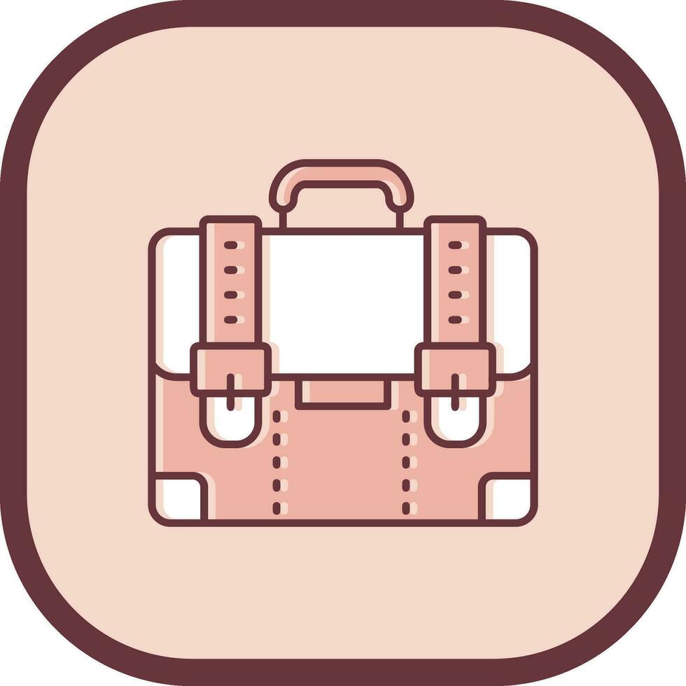 Suitcase Line filled sliped Icon vector