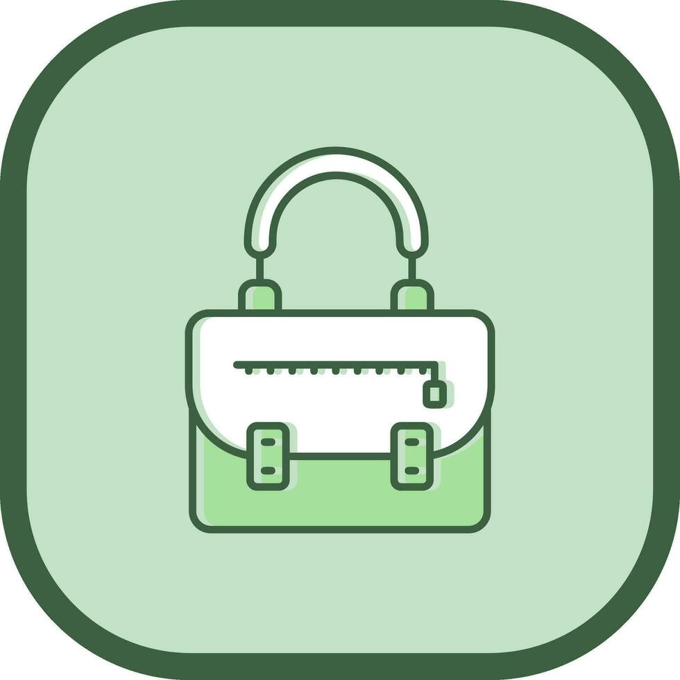 Handbag Line filled sliped Icon vector