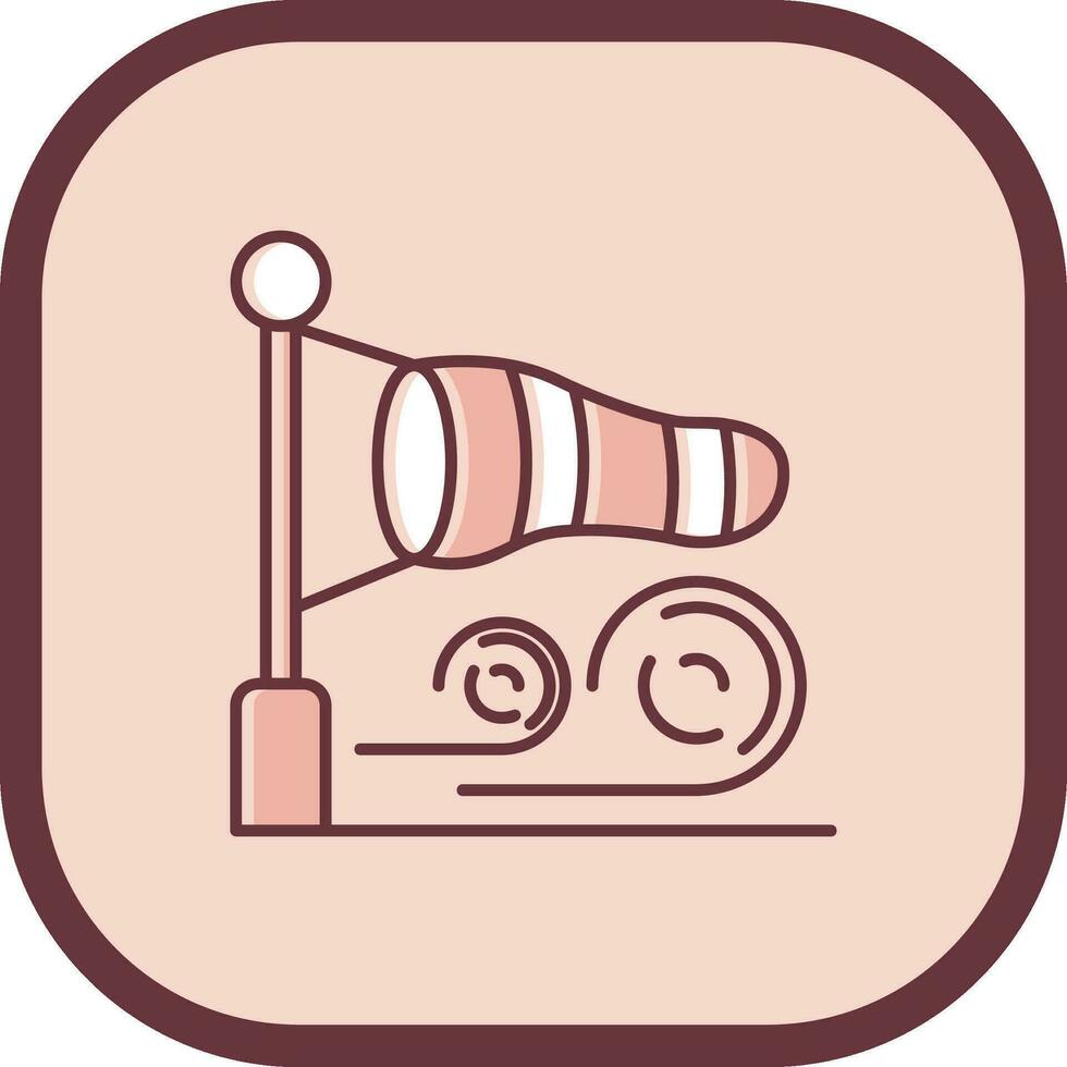 Direction Line filled sliped Icon vector