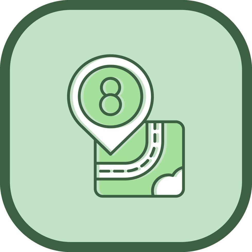 Eight Line filled sliped Icon vector