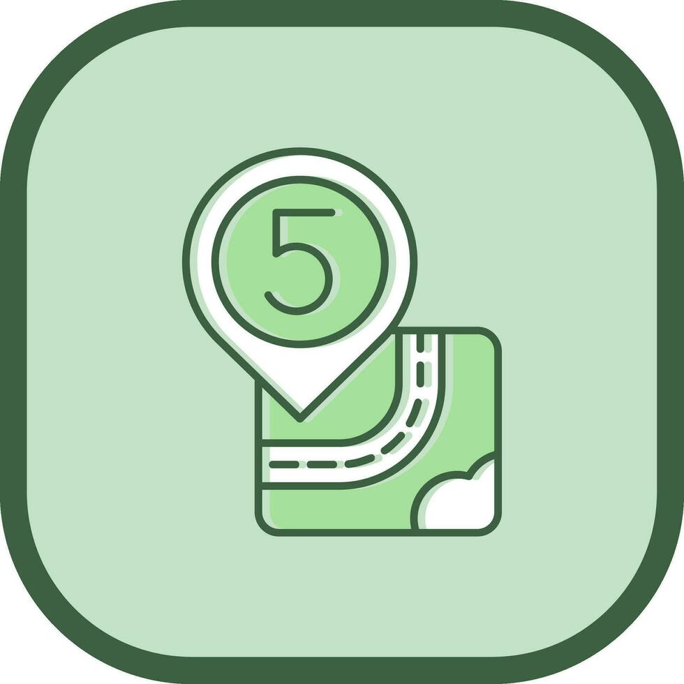 Five Line filled sliped Icon vector