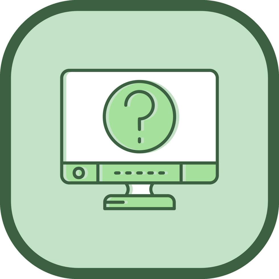 Question Line filled sliped Icon vector