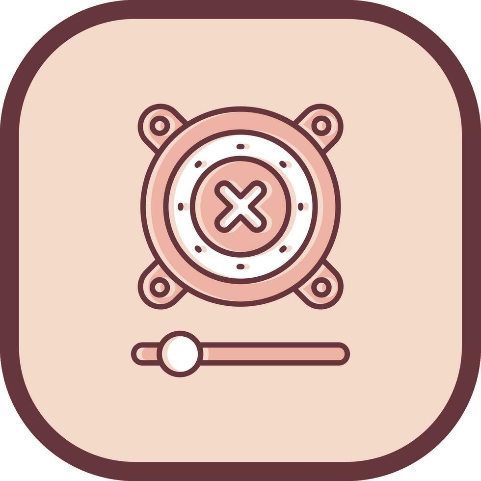 Speaker Line filled sliped Icon vector