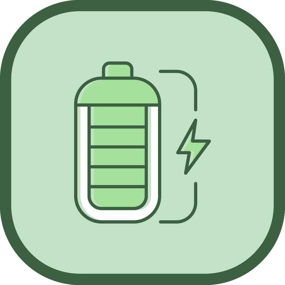 Battery Line filled sliped Icon vector