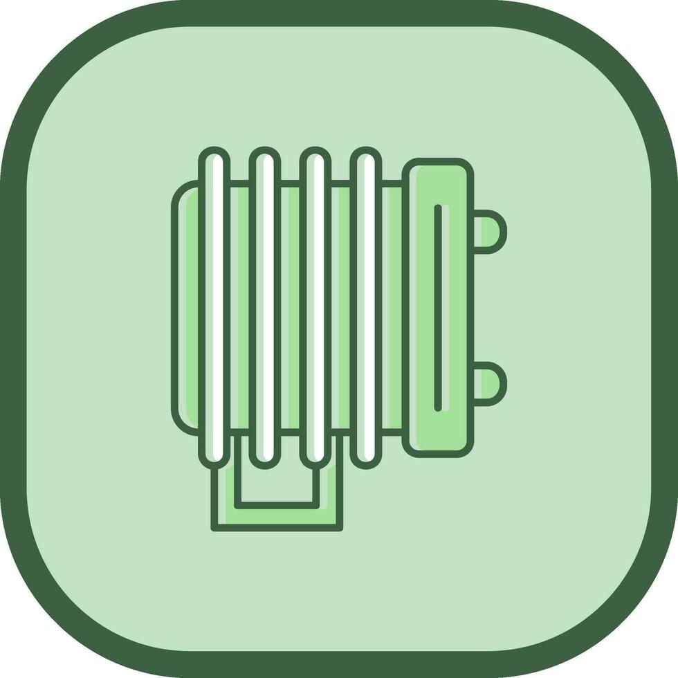 Heater Line filled sliped Icon vector