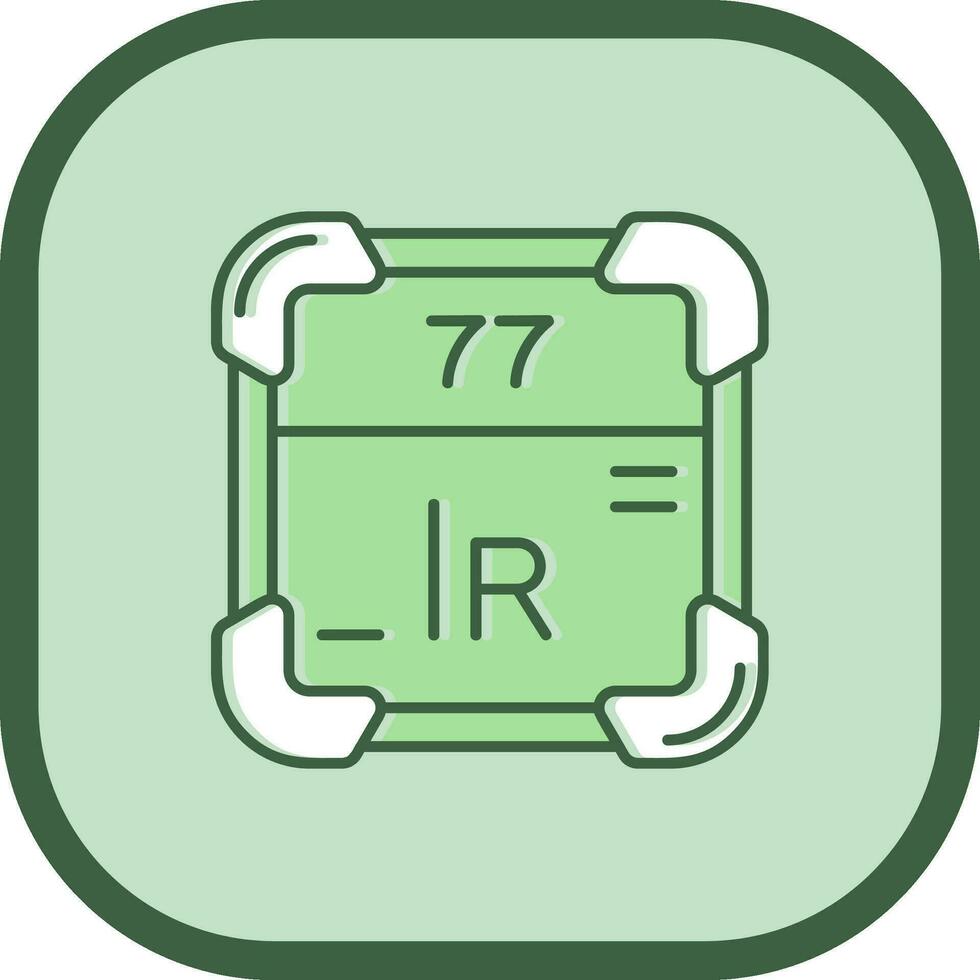 Iridium Line filled sliped Icon vector