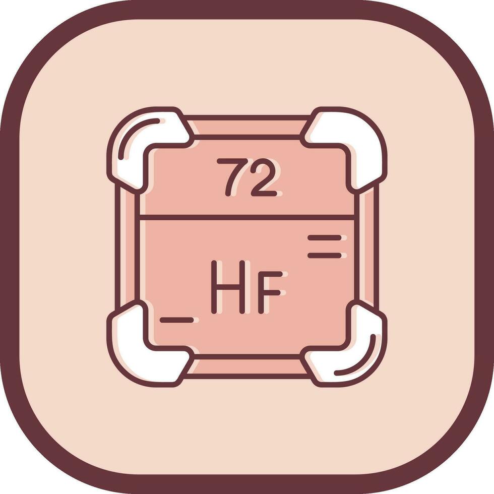 Hafnium Line filled sliped Icon vector