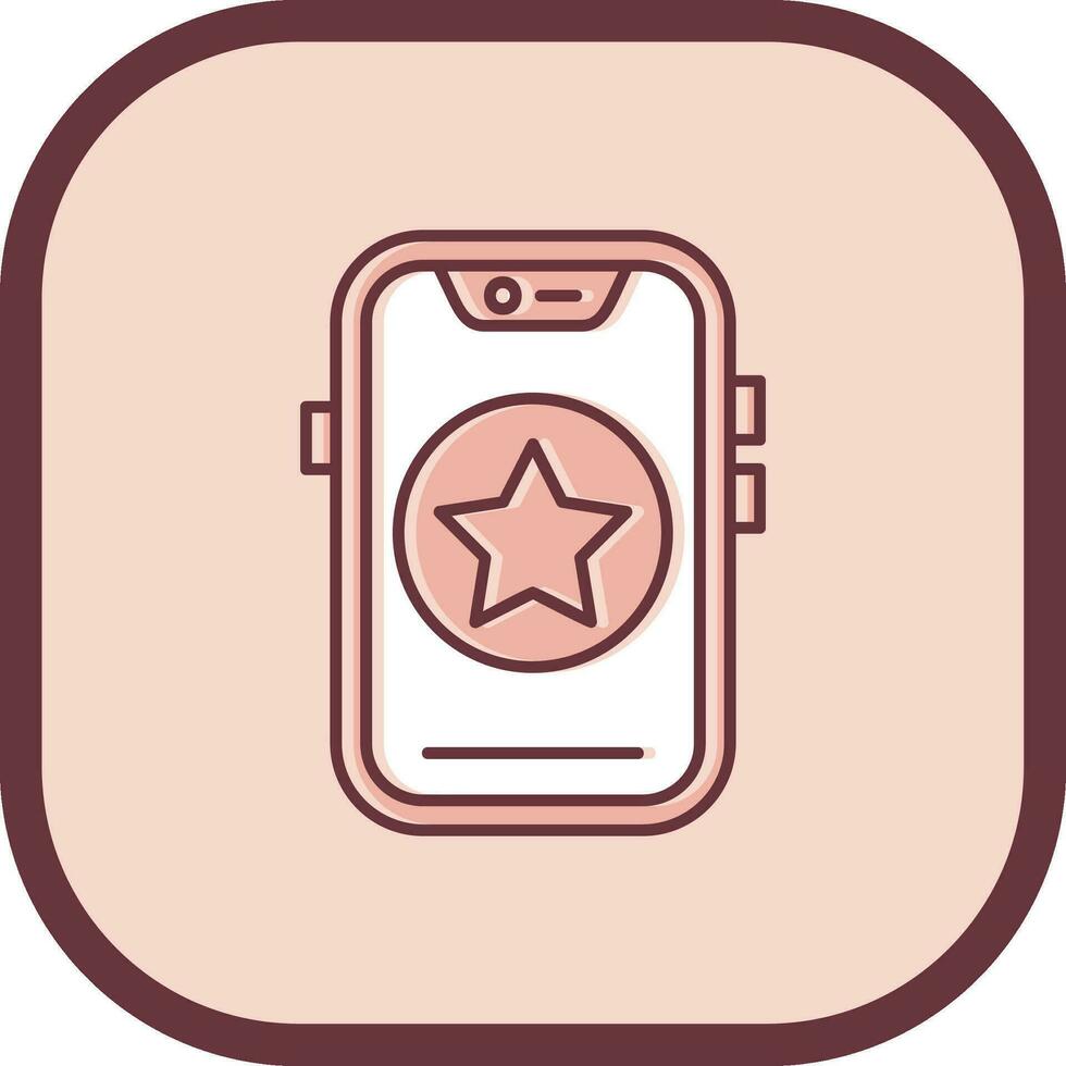 Star Line filled sliped Icon vector