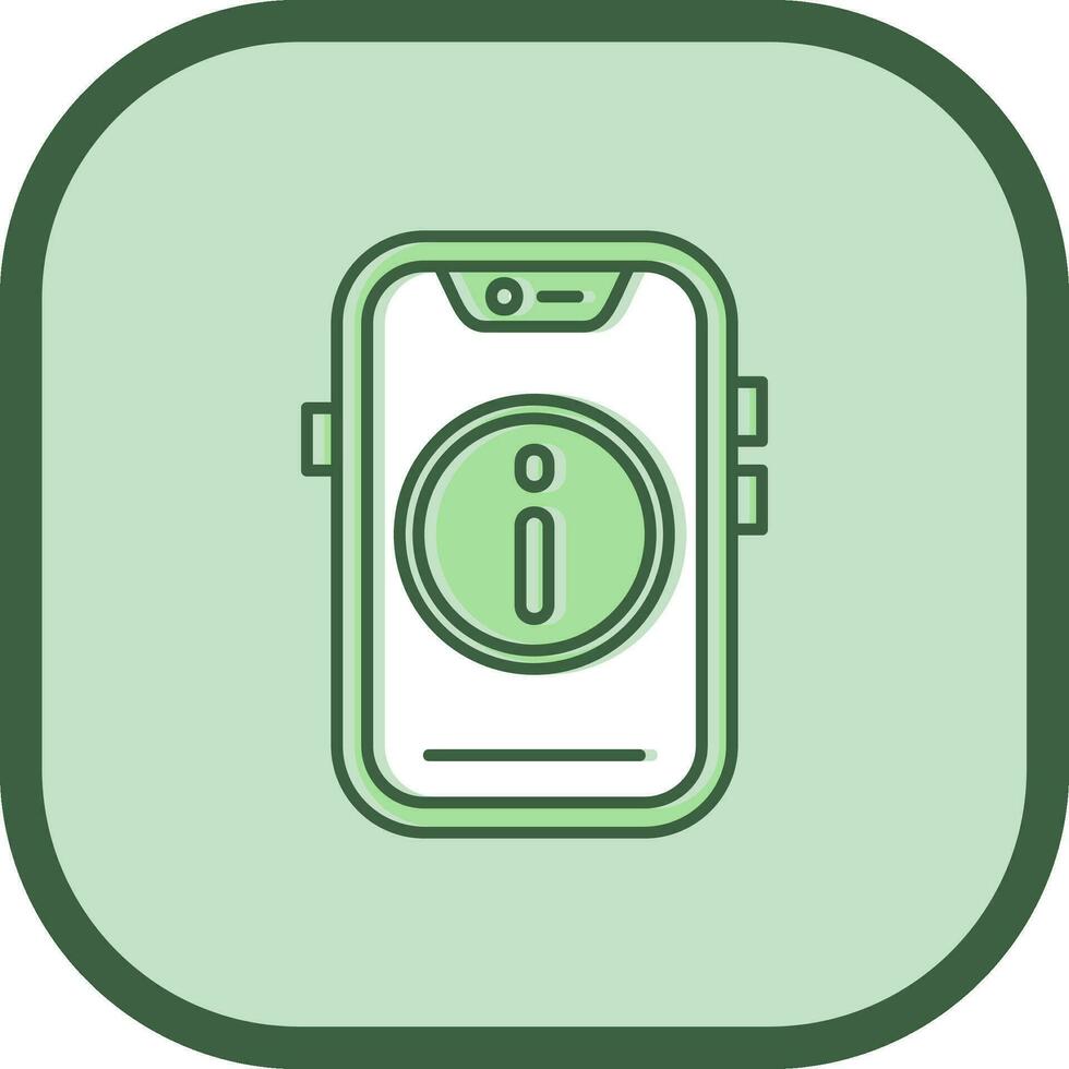 Info Line filled sliped Icon vector
