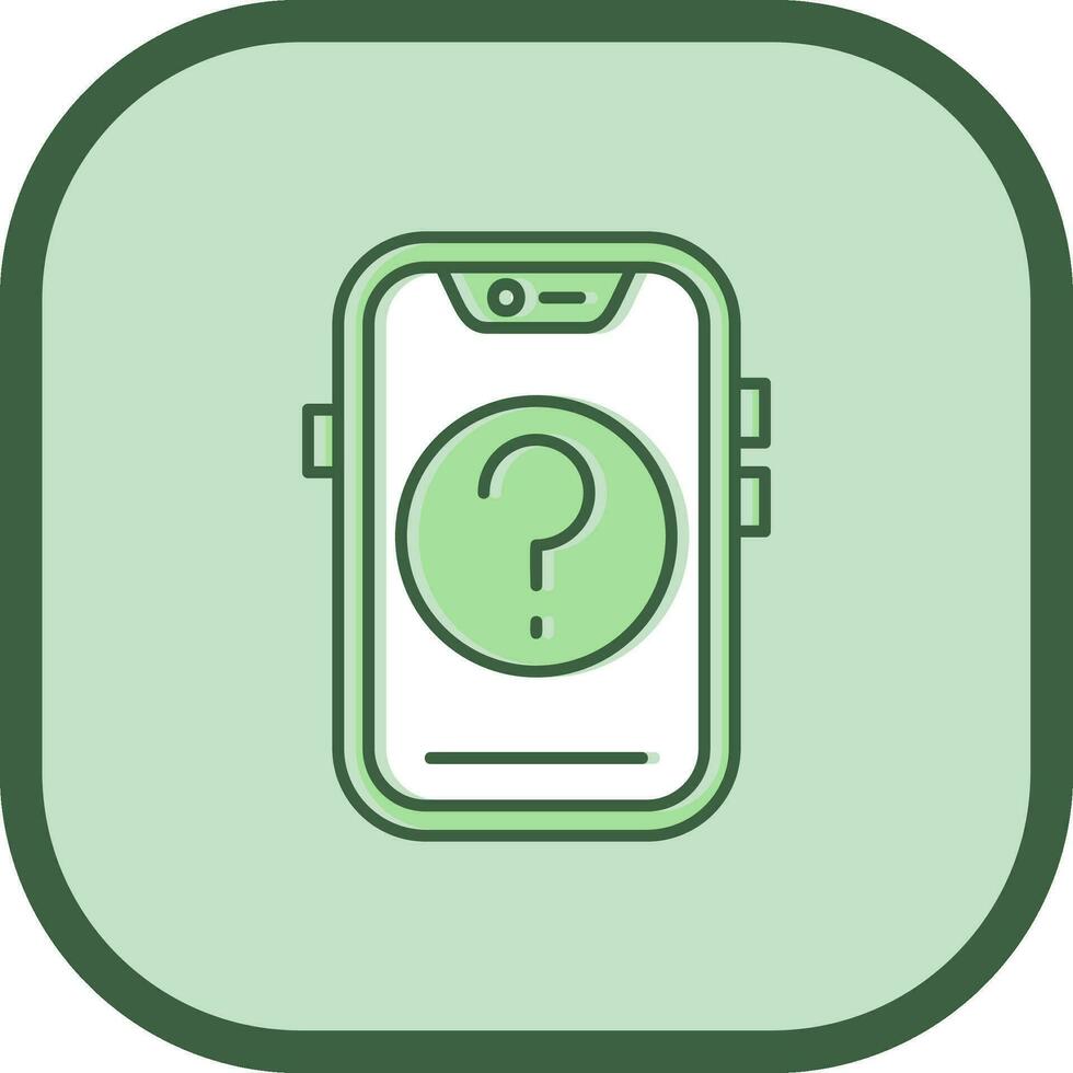 Question Line filled sliped Icon vector
