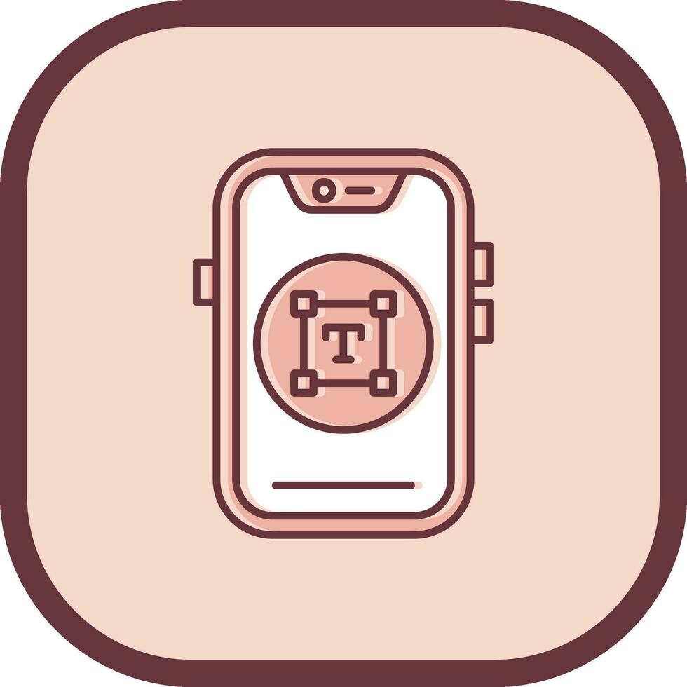 Type Line filled sliped Icon vector