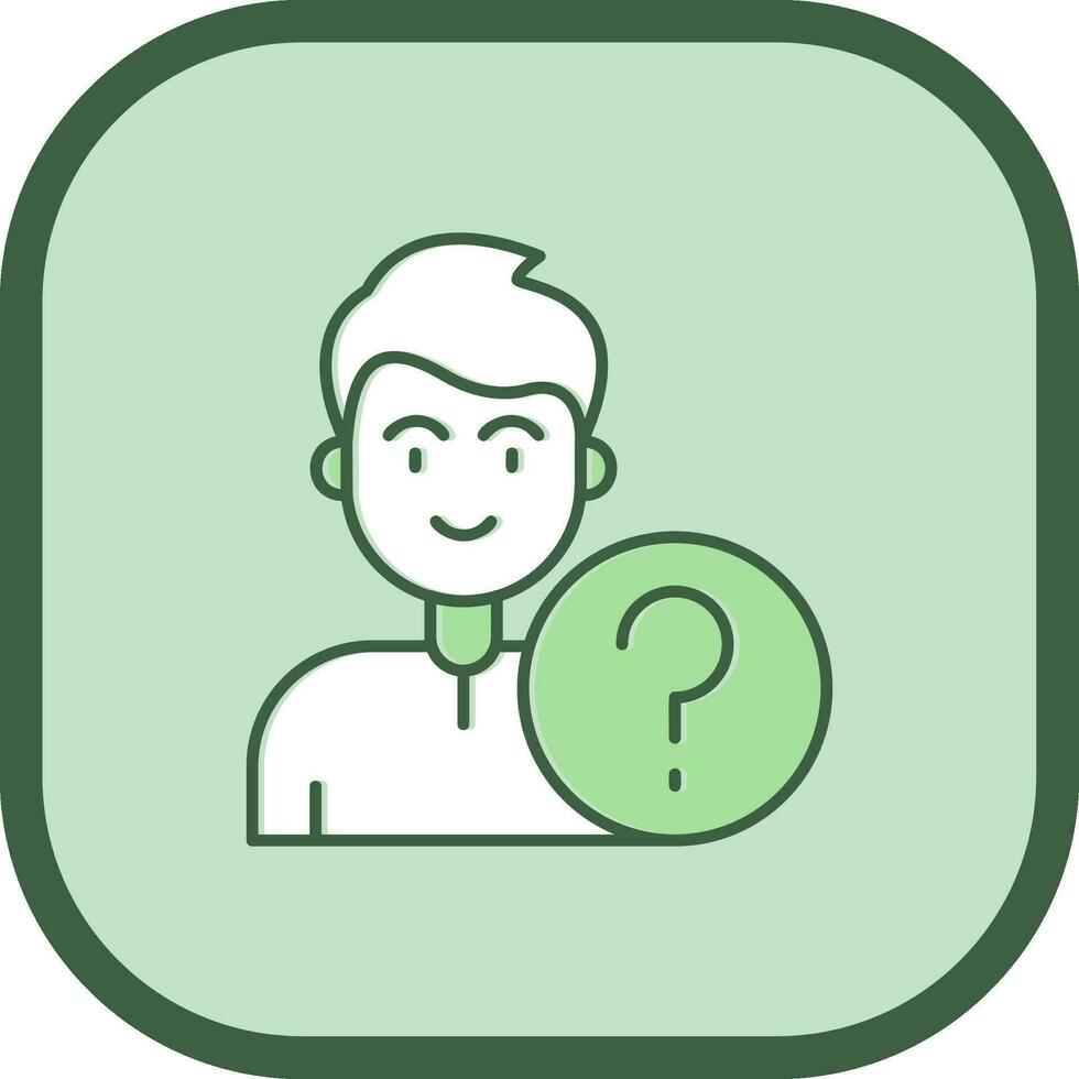 Question Line filled sliped Icon vector