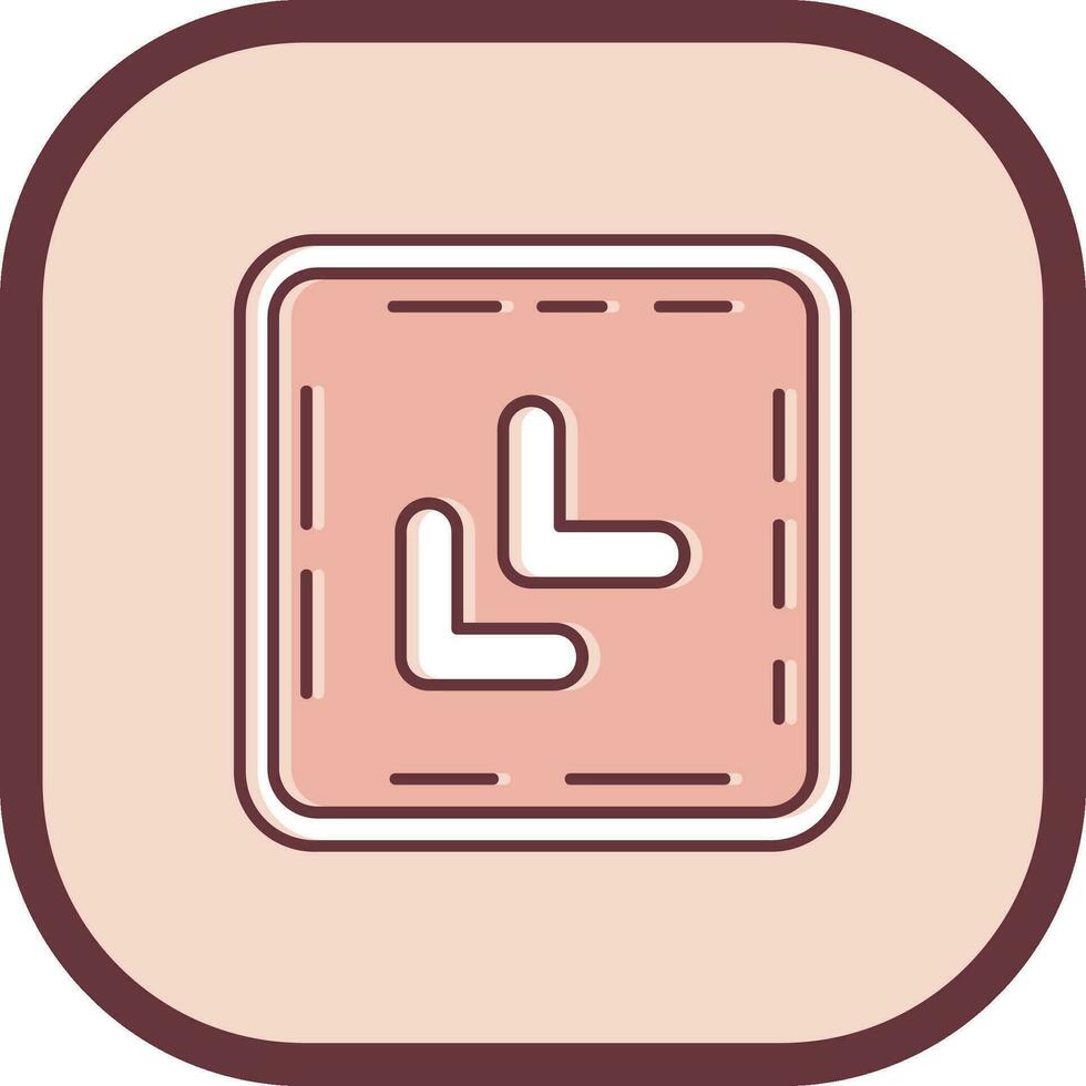 Chevron Line filled sliped Icon vector