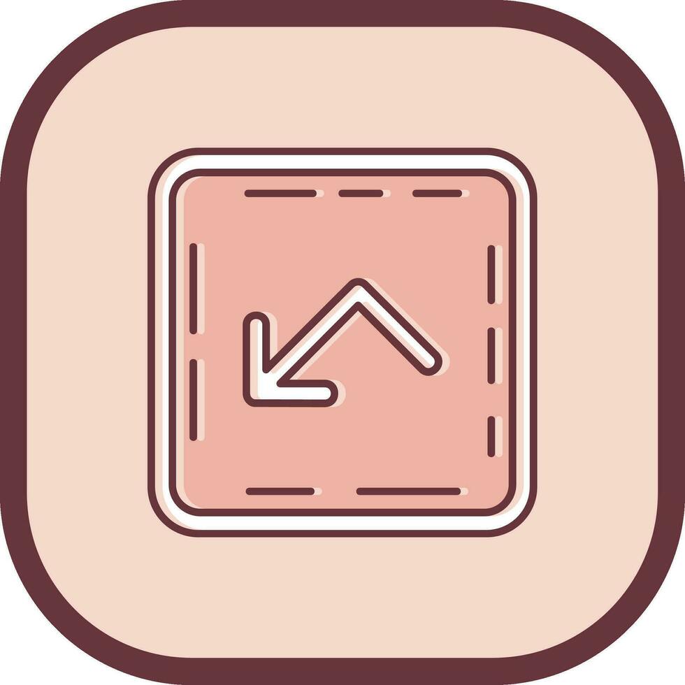 Bounce Line filled sliped Icon vector