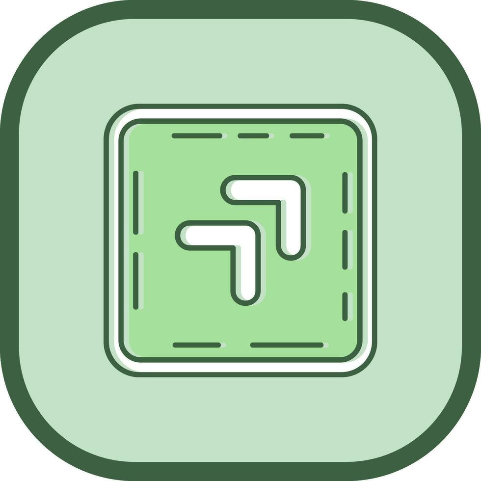 Chevron Line filled sliped Icon vector