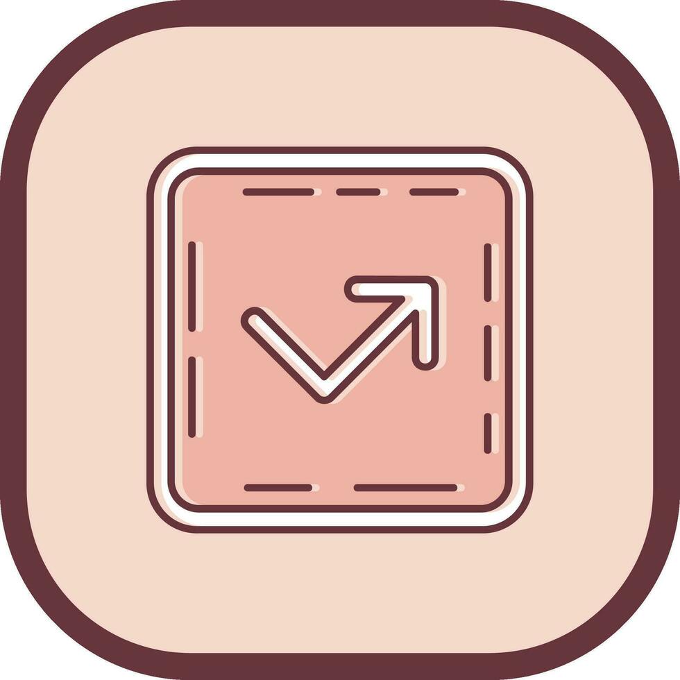 Bounce Line filled sliped Icon vector