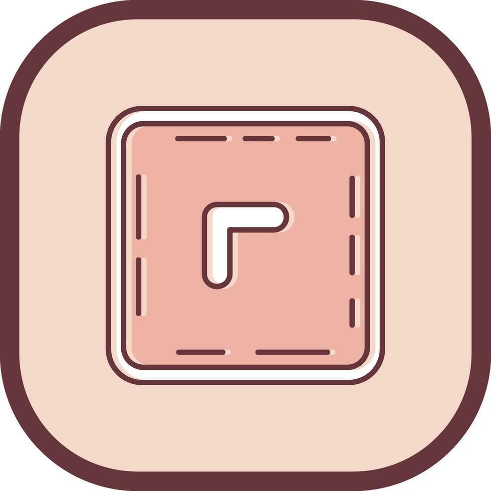 Chevron Line filled sliped Icon vector