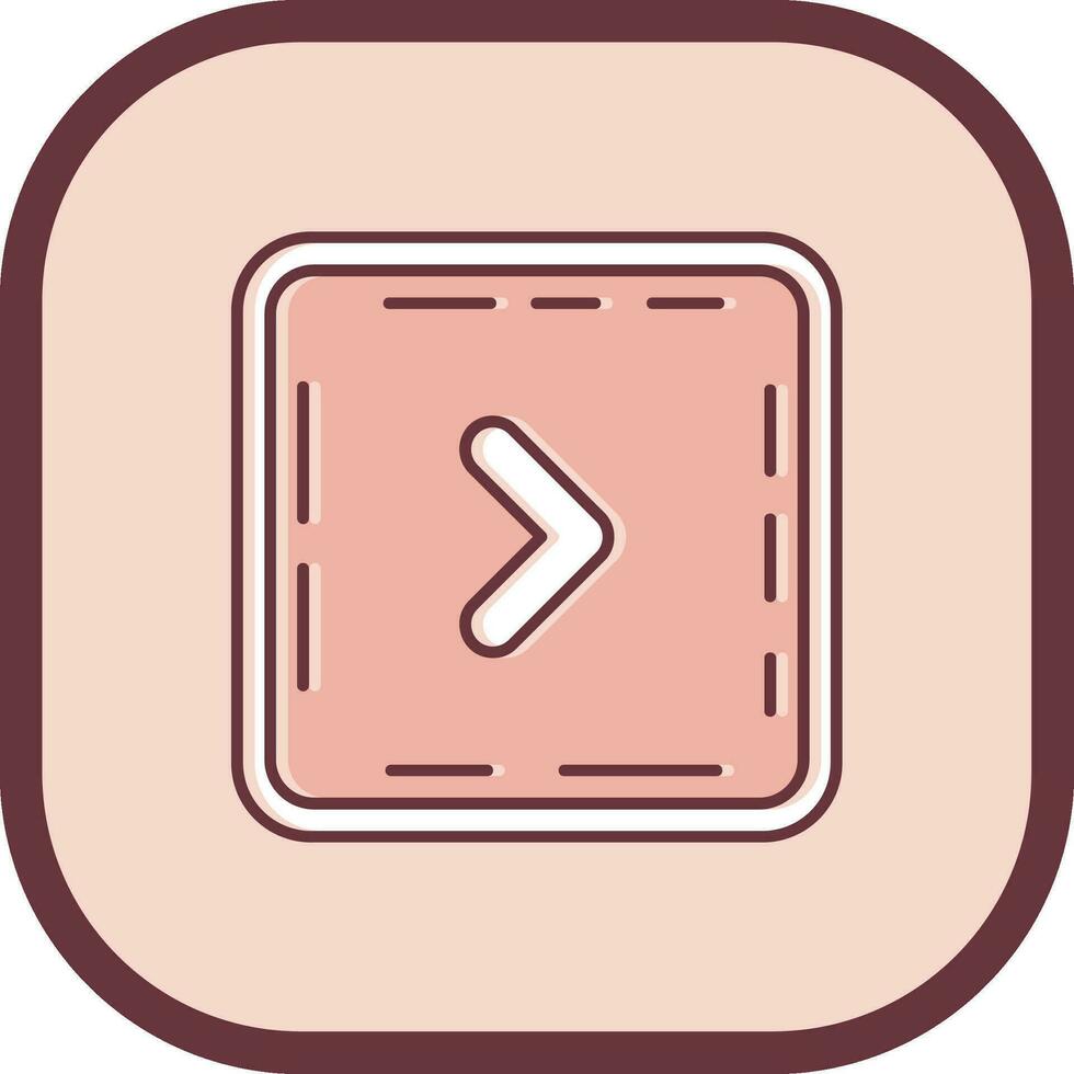 Chevron Line filled sliped Icon vector