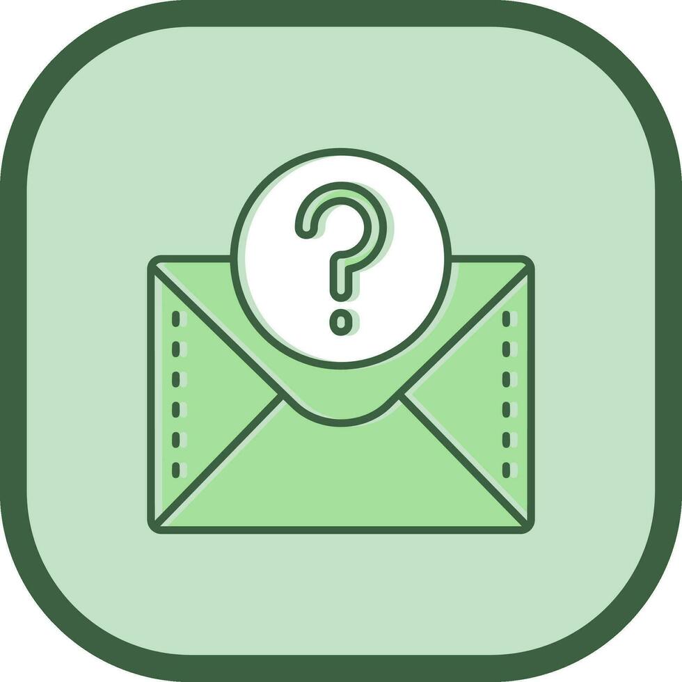 Question mark Line filled sliped Icon vector