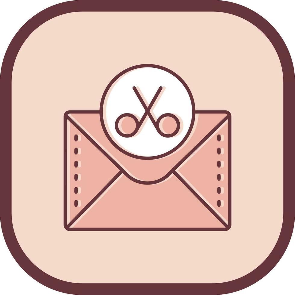 Scissor Line filled sliped Icon vector