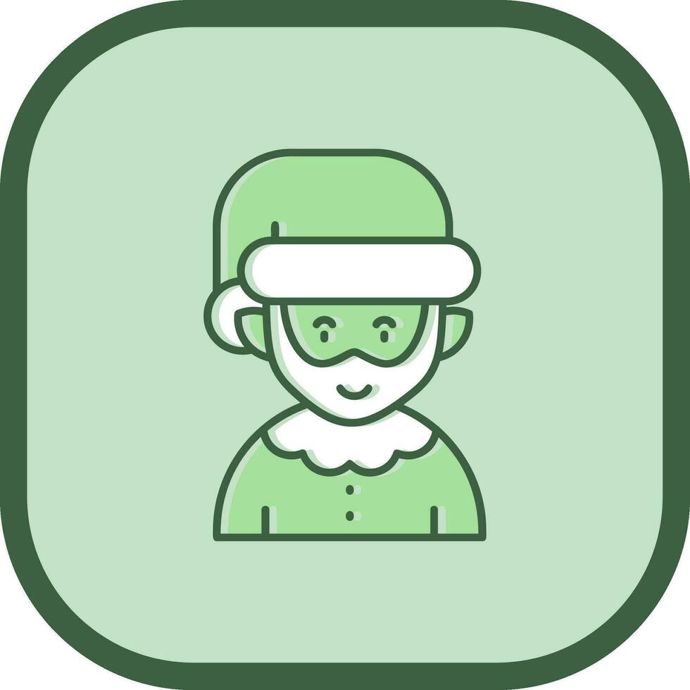 Elfie Line filled sliped Icon vector