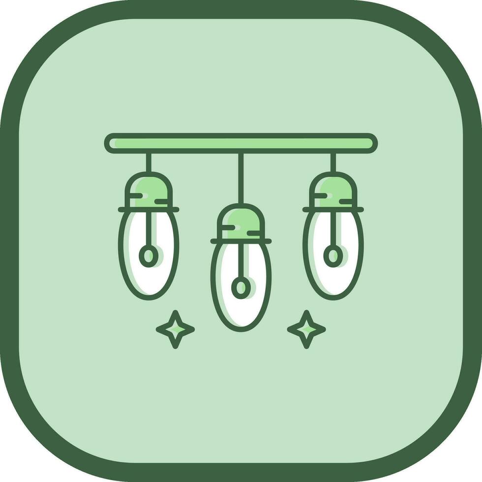 Lights Line filled sliped Icon vector