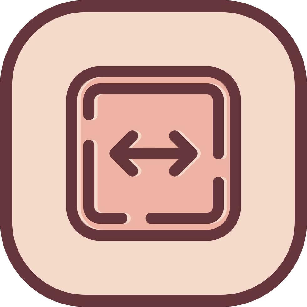Left and right arrow Line filled sliped Icon vector