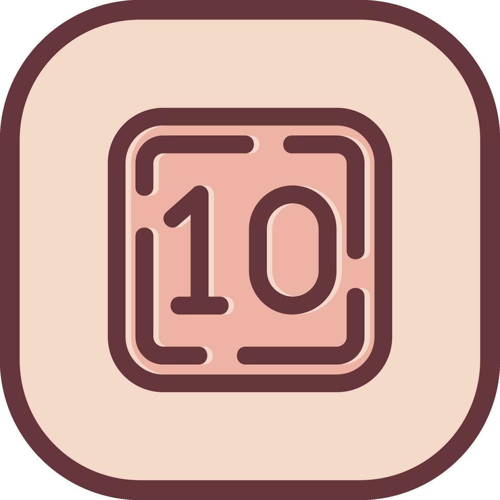 Ten Line filled sliped Icon vector
