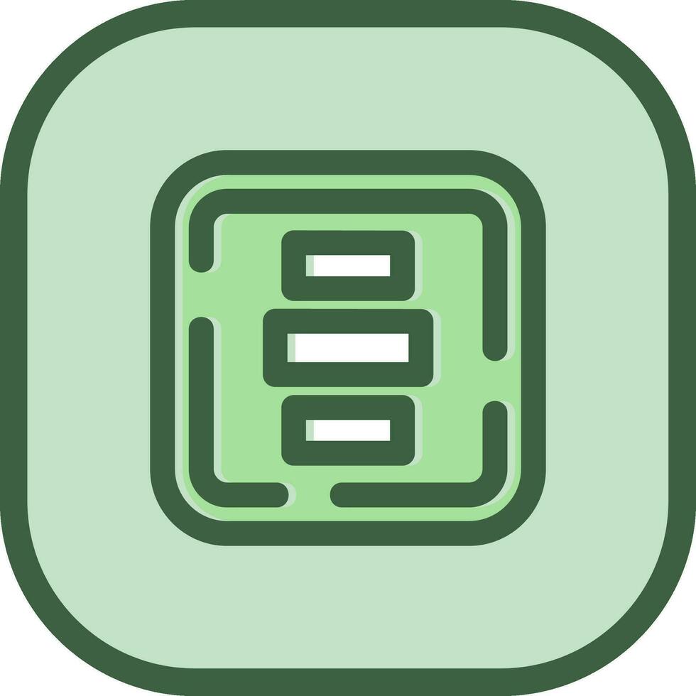Horizontal Alignment Line filled sliped Icon vector