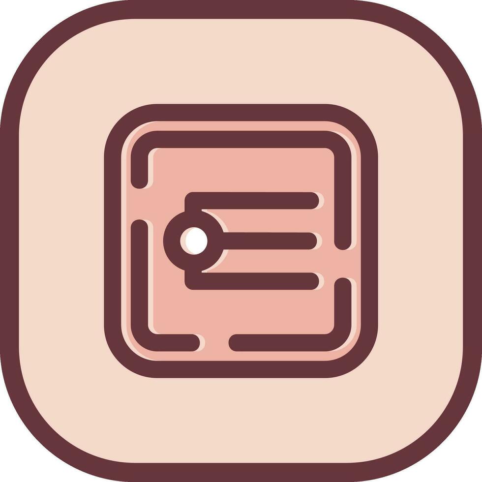 Endpoint Line filled sliped Icon vector