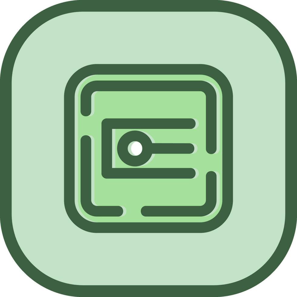 Endpoint Line filled sliped Icon vector