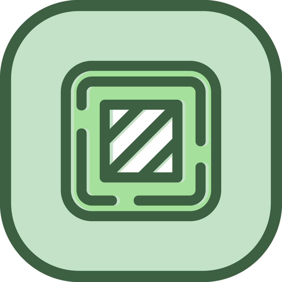 Square Line filled sliped Icon vector