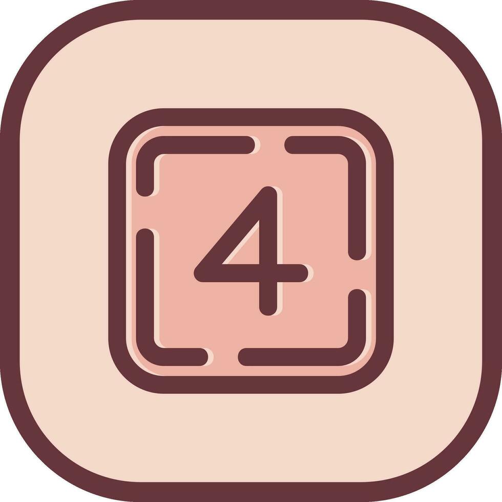 Four Line filled sliped Icon vector