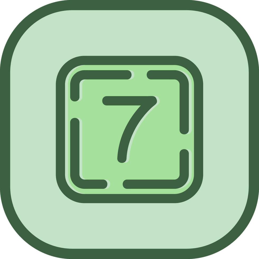 Seven Line filled sliped Icon vector