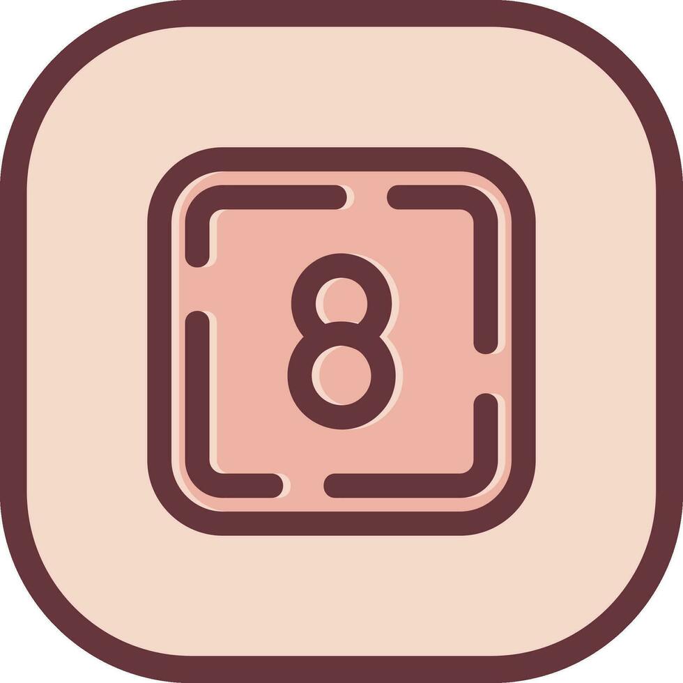 Eight Line filled sliped Icon vector
