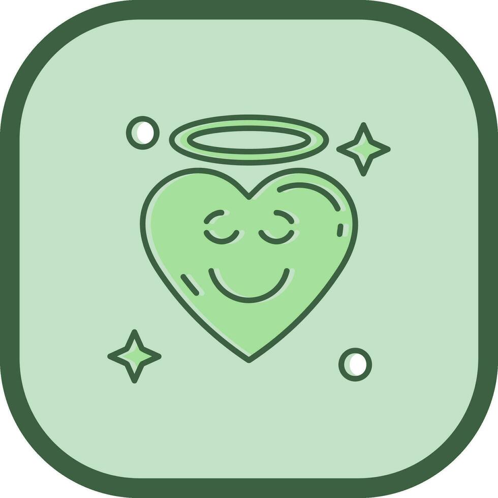 Angel Line filled sliped Icon vector