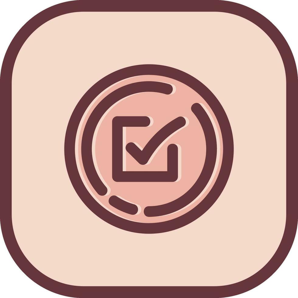 Check box Line filled sliped Icon vector