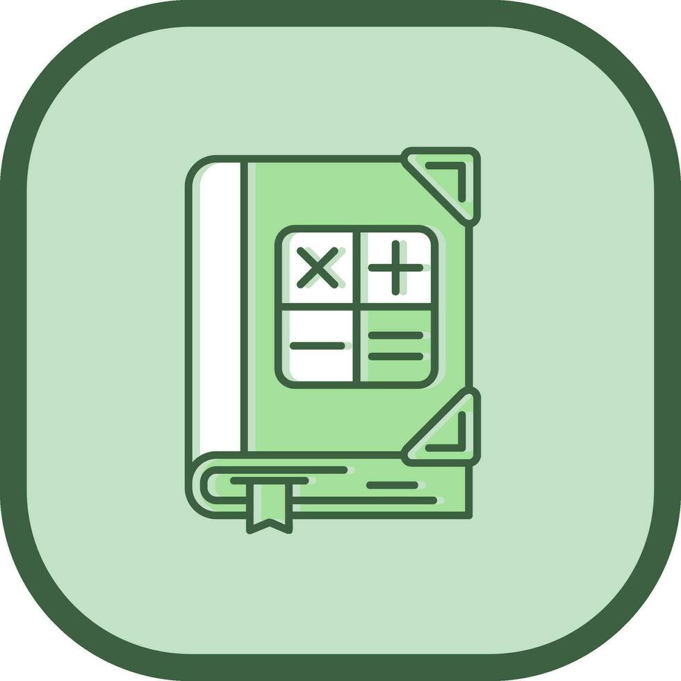 Math Line filled sliped Icon vector