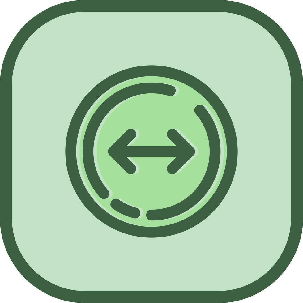 Left and right arrow Line filled sliped Icon vector